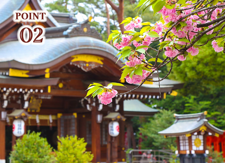 春の神社結婚式