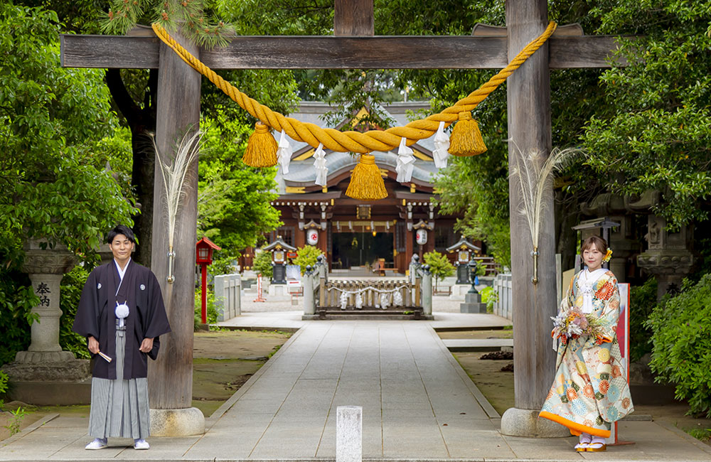 春の神社結婚式