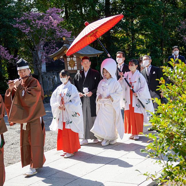 2月の神社結婚式景観